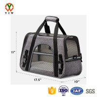 custom premium lightweight soft sided portable airplane travel small pet carrier bag