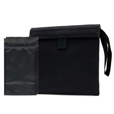 high quality resealable travel premium zip smell proof bag carbon