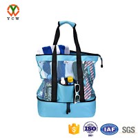 hot selling custom luxury fashion insulated picnic cooler pouch mesh beach tote bag