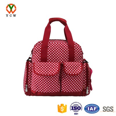 Multiple organizational compartments zipper closure adult baby diaper bag