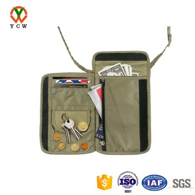 Neck pouch money belt wallet for passport carrying and valuable hiding